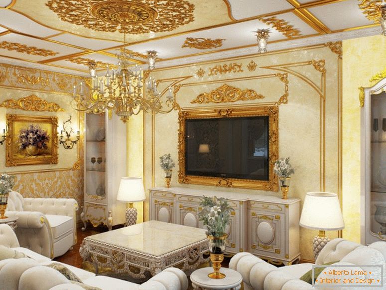 Гостињска соба је уређена у најбољим традицијама барокног стила.