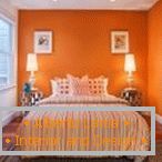 Спаваћа соба в оранжевых тонах