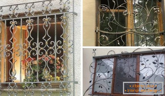 Коване решетке на прозорима - скице и идеје за фотографије