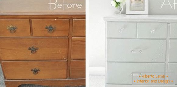 Стари намештај пре и после рестаурације комода