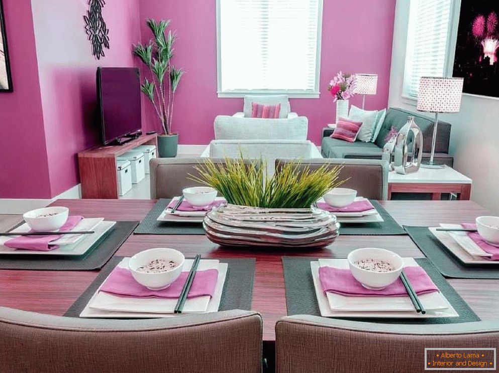 Сиво-розе дневне собе