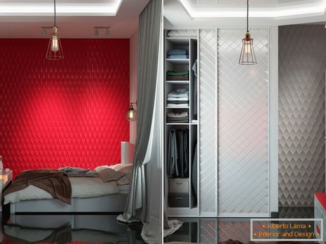 Богат црвен у дизајну спаваће собе