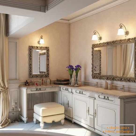 зидна лампа за купатило у класичном стилу, фотографија 22
