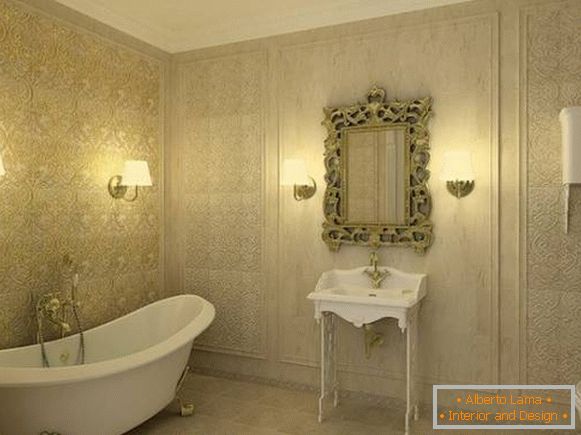 зидна лампа за купатило у класичном стилу, фотографија 23