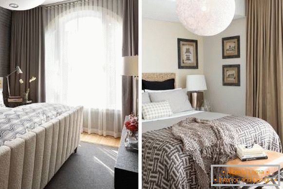 Избор модерних завеса у малу спаваћу собу - фото 2016
