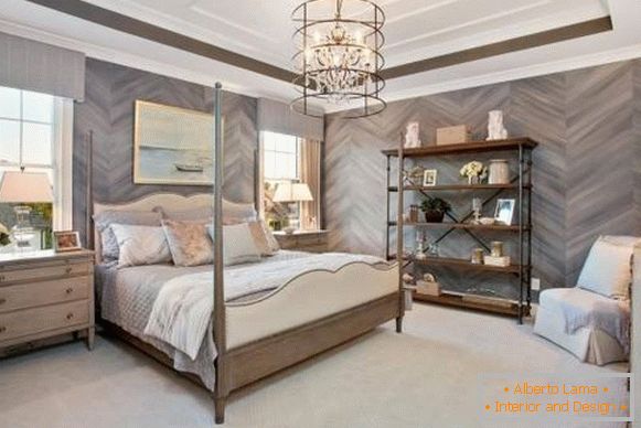 Дрвена декорација спаваће собе у модерном стилу 2016