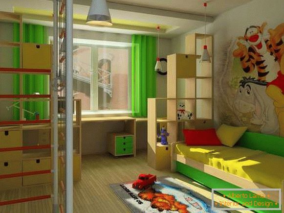 Унутрашњост дечије собе за дечака од 5 година, фото 9