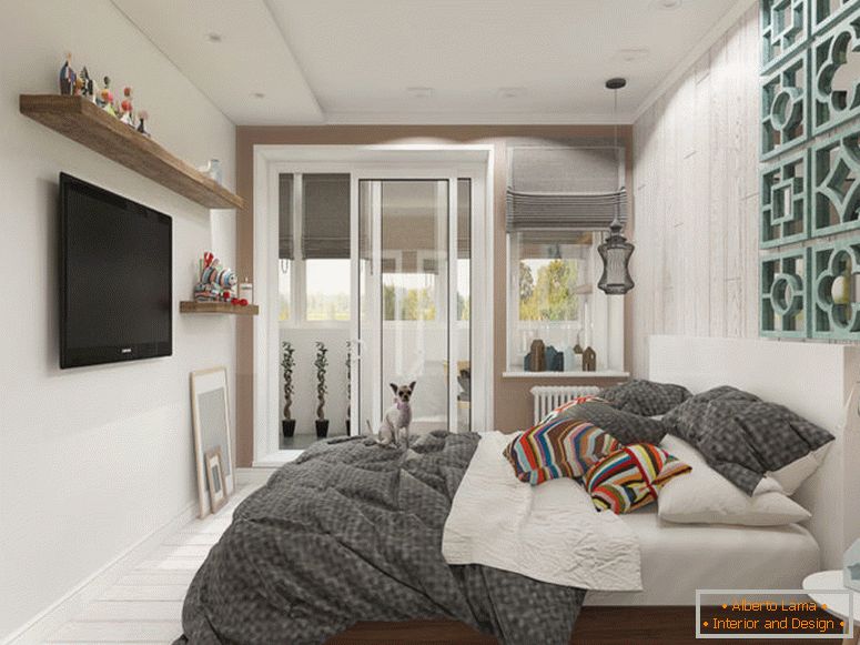 Бела спаваћа соба у скандинавском стилу