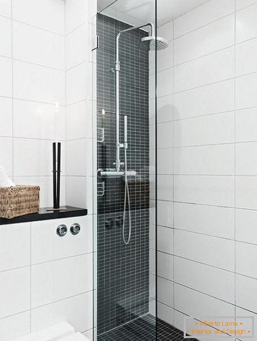 Црно-бели контраст у дизајну купатила