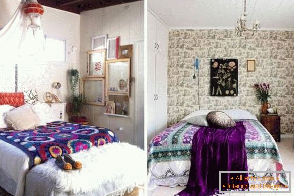 Спаваћа соба у Боху стилу - фотографије најбољих идеја