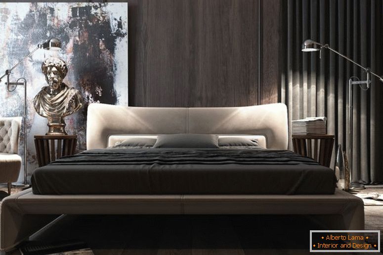 тамно-луксузна спаваћа соба