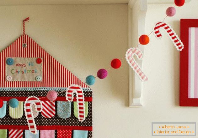 На фотографији 38: Декорација дечије собе за нову годину