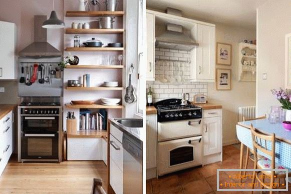Како да виси прибор за ограде у кухињи - фотографија у унутрашњости