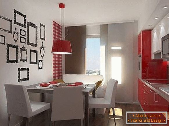 Дизајнирање трпезарије у кухињи - дизајн фотографија зидова