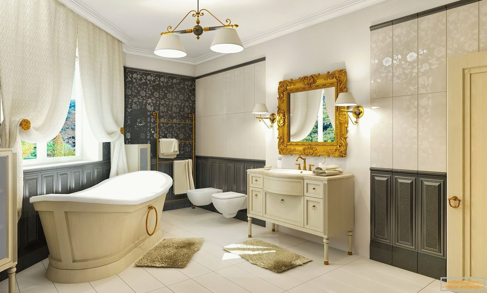 Дизајн купатила у класичном стилу