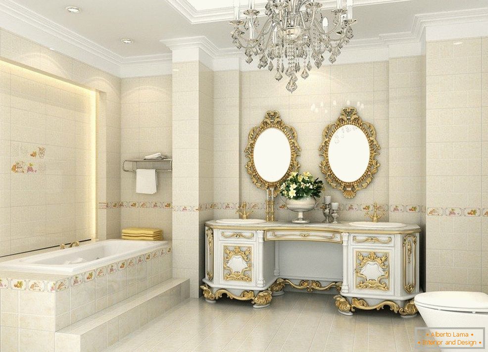 Расвета у купатилу у класичном стилу