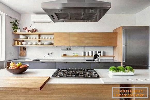 Модеран дизајн приватне кућне кухиње