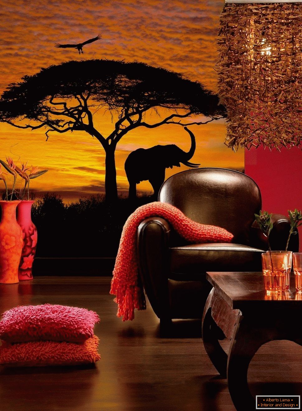 Афрички пејзаж на зиду