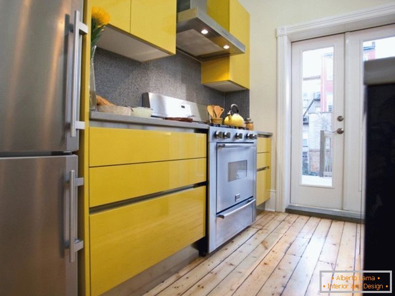 Примена жуте боје у унутрашњости кухиње